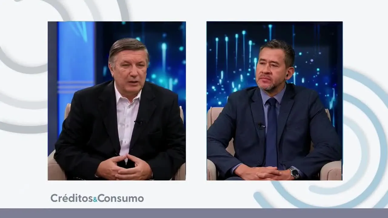 Gustavo Vercinsky y Stephan Vysokolán durante la entrevista de Créditos & Consumo